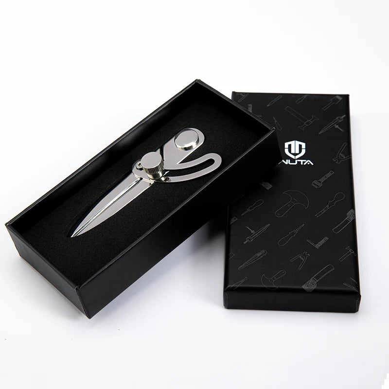 WUTA 304 Stainless Steel Leather Compass Adjustable Spacing Wing Divider Completely Polished Craft Regulation Tools DIY Scriber