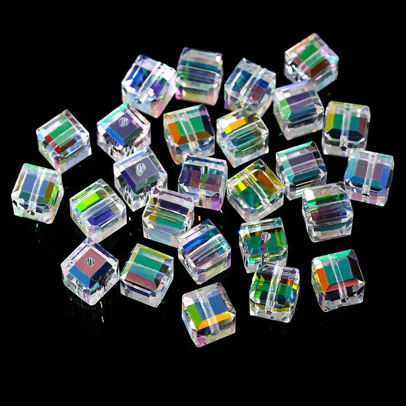 QIAO DIY Crystal Bead Set AB Finish For Jewelry Making
