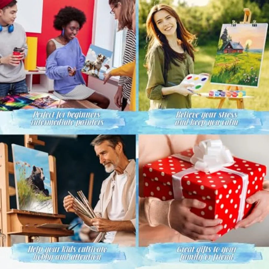 36 Pack Pre Drawn Canvases For Painting And Sip And Paint Parties