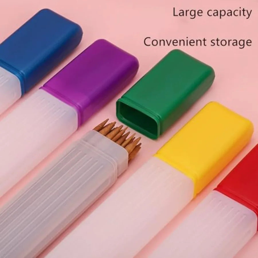 2 Pieces Knitting Needle Storage Tube Case Container, Plastic Knitting Pins Box Sewing Needle Tube Sewing Needle Holder Embroid