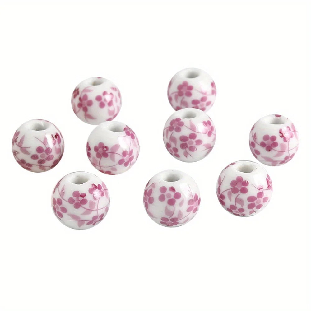 Back To Season 50Pcs Ceramic Beads For DIY Jewelry