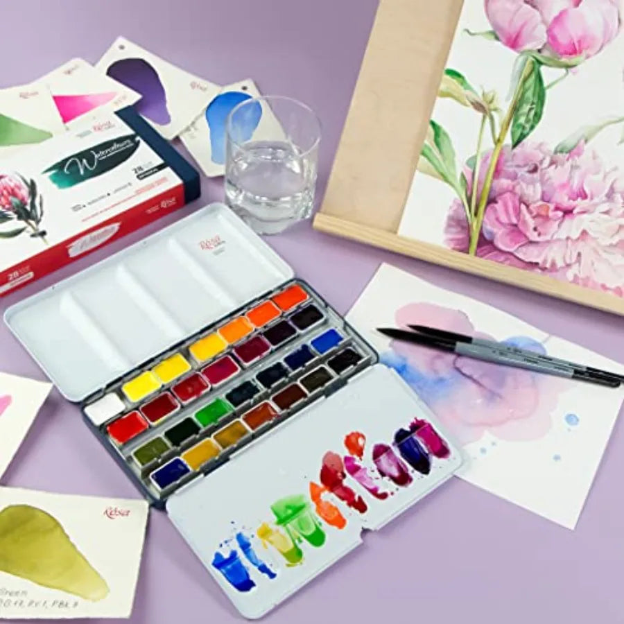 Botanical Watercolor Paint Set For Artists, Vibrant Lightfast Pigments