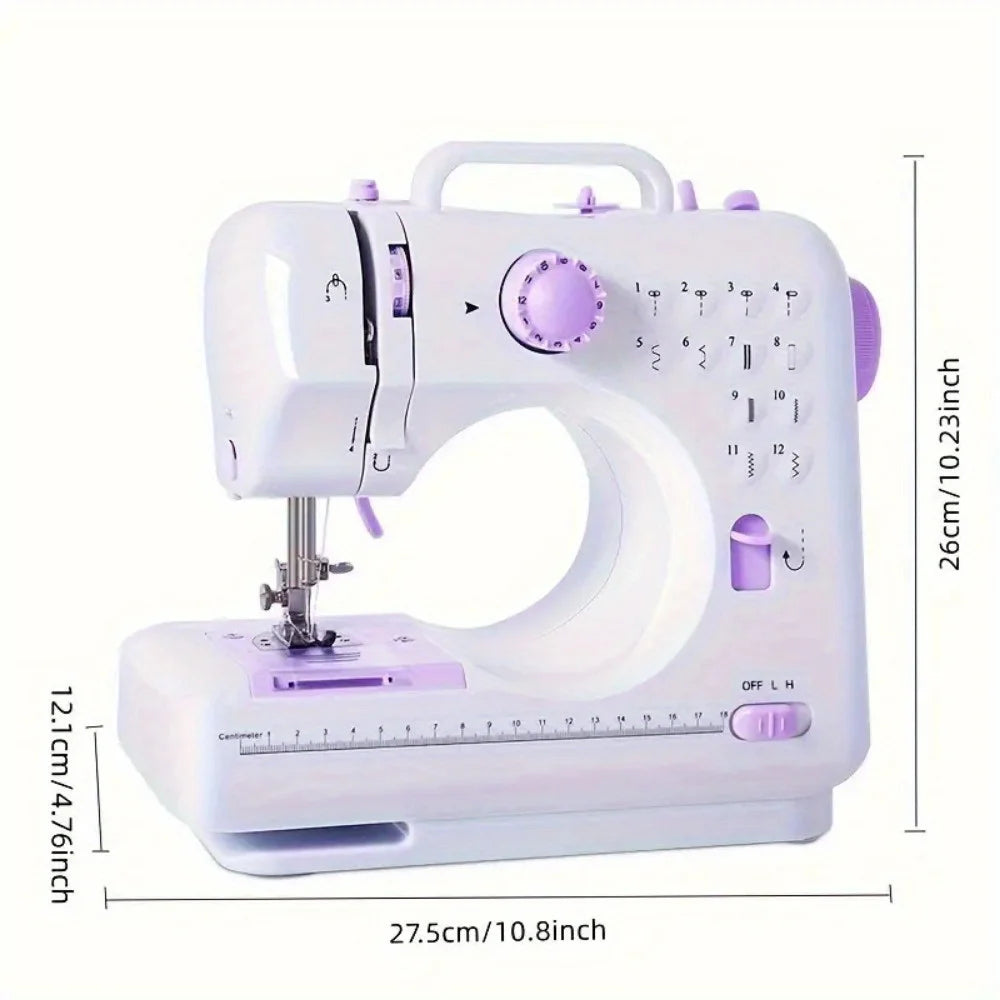 Electric Sewing Machine With Extension Table And Light 12 Stitches