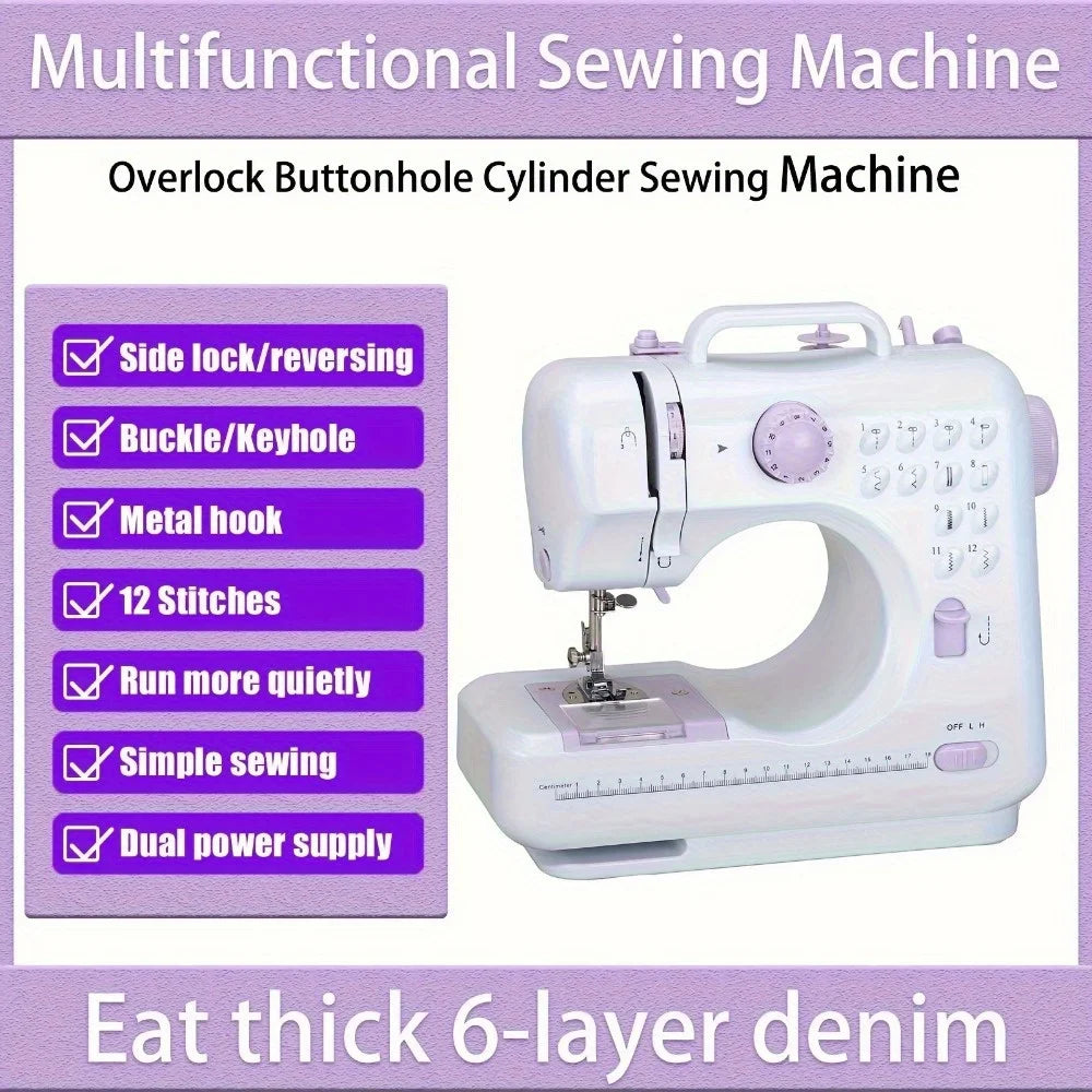 Electric Sewing Machine With Extension Table And Light 12 Stitches