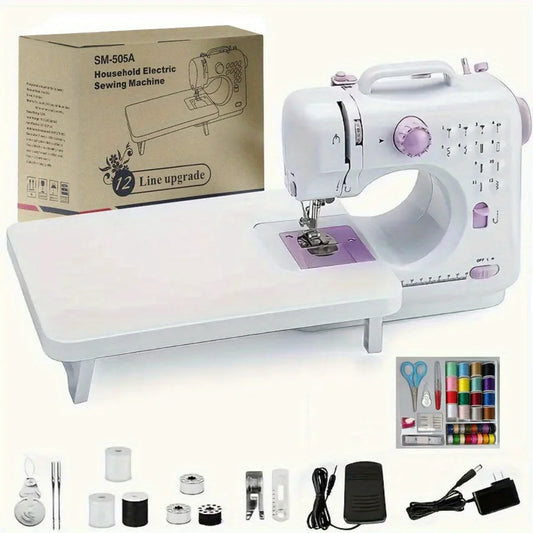 Electric Sewing Machine With Extension Table And Light 12 Stitches