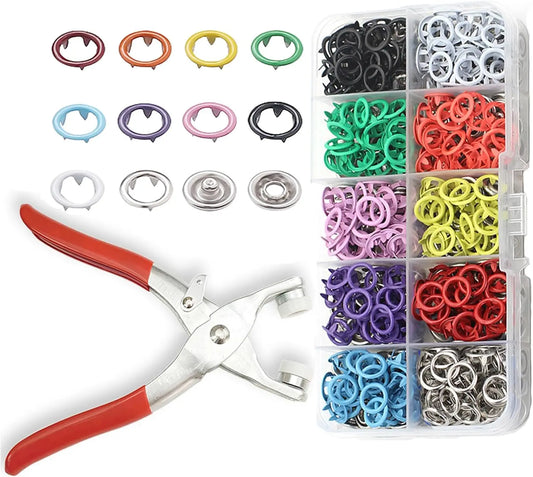 Metal Snap Button Kit With Pliers Press Tool For Sewing