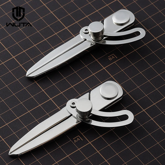 WUTA 304 Stainless Steel Leather Compass Adjustable Spacing Wing Divider Completely Polished Craft Regulation Tools DIY Scriber