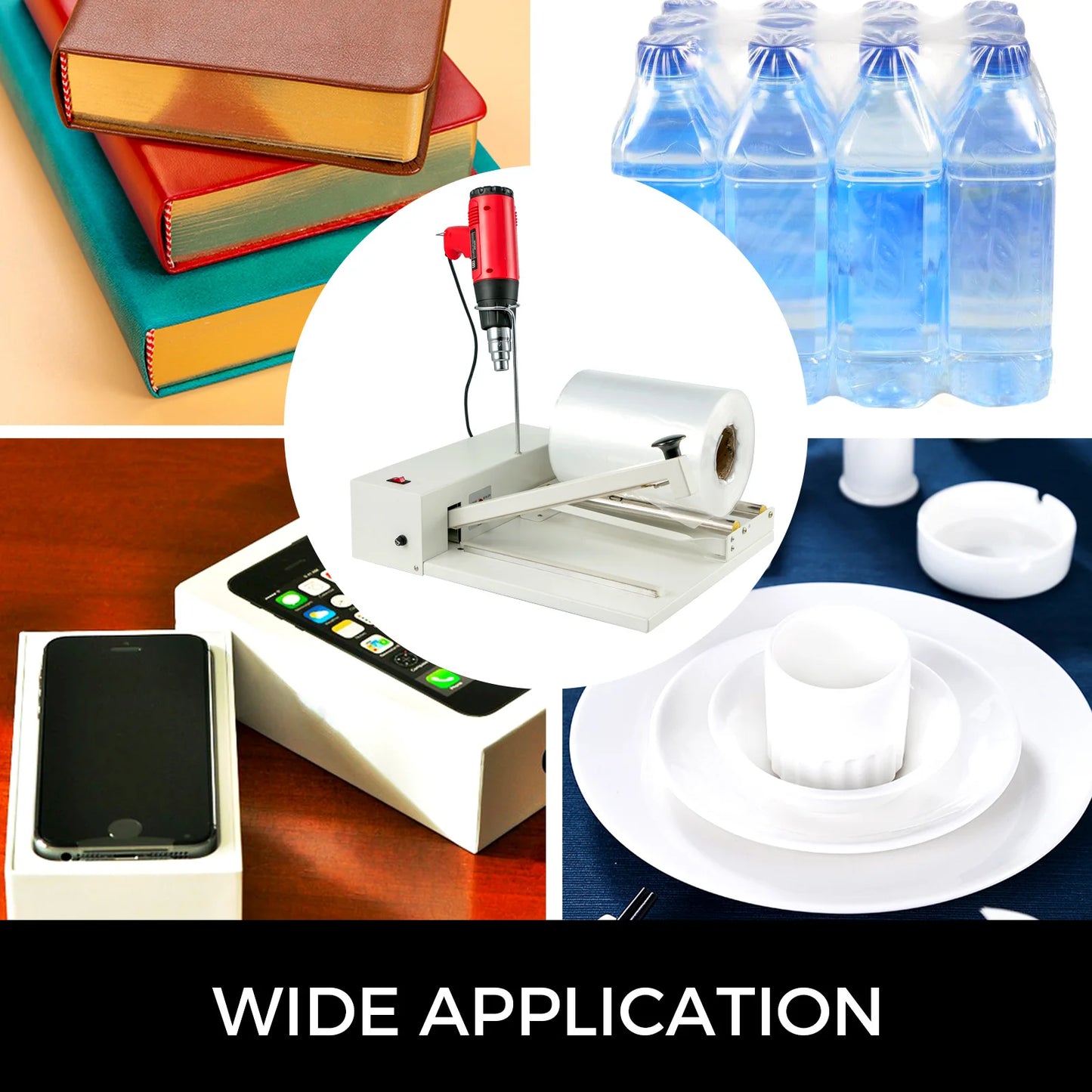 Shrink Wrap Sealer Laminating Machine With Heat Gun 1800W