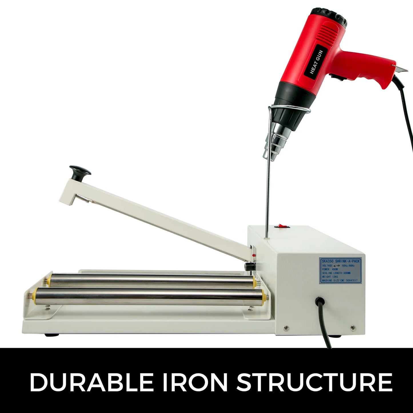 Shrink Wrap Sealer Laminating Machine With Heat Gun 1800W