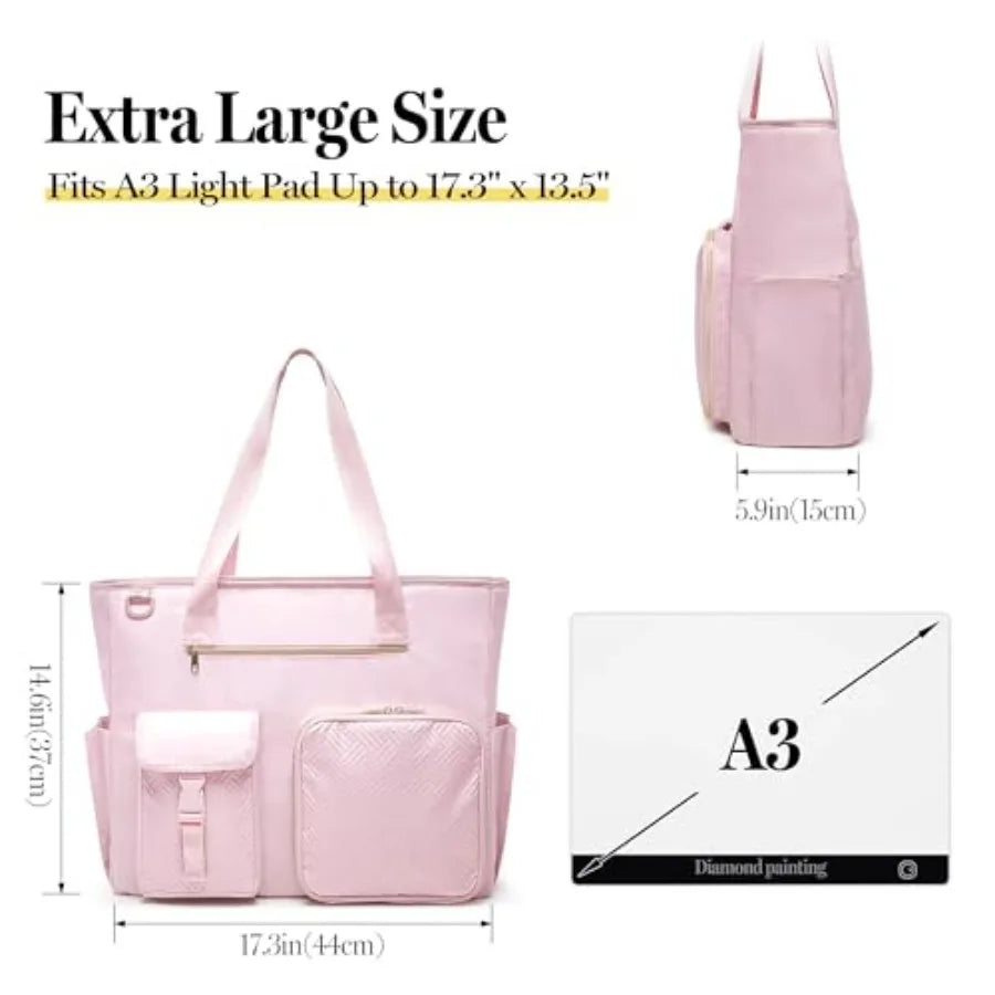 Premium Diamond Art Light Pad Carrying Bag With Safe Padding