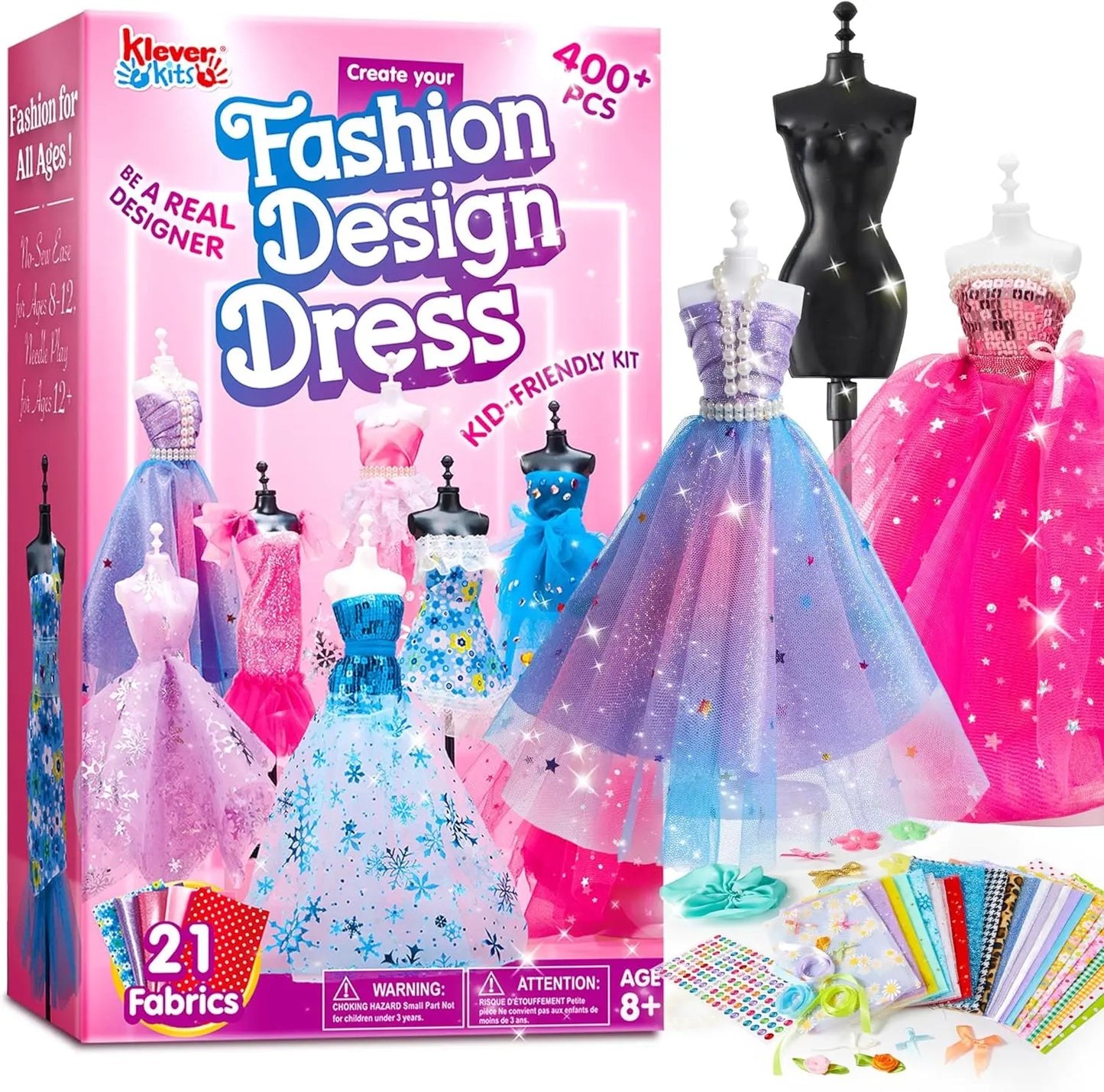 Joyfy Fashion Design Crafts Kit With Mannequins for Girls