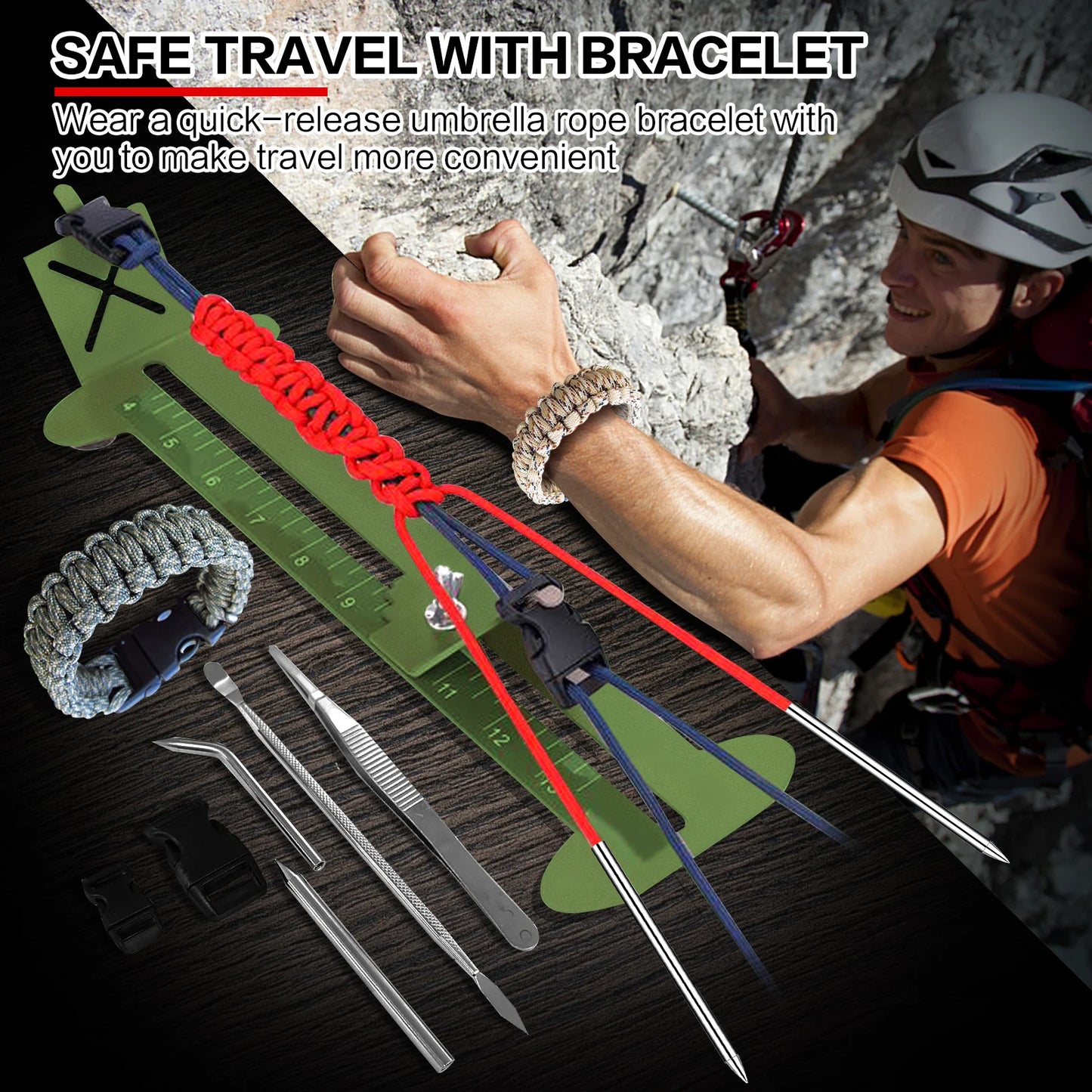 Paracord Jig Kit With Marlin Spike Tool For DIY Bracelets