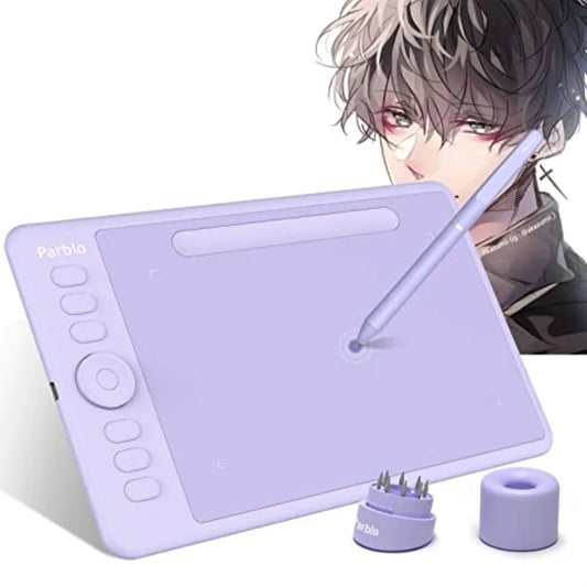 Graphic Drawing Tablet With Battery-Free Stylus And Glove 8192 Levels