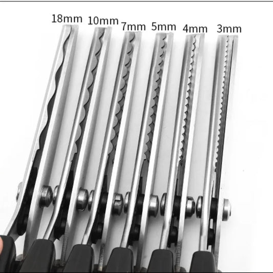 Stainless Steel Dressmaking Pinking Shears 3mm 5mm 7mm Scalloped Edge