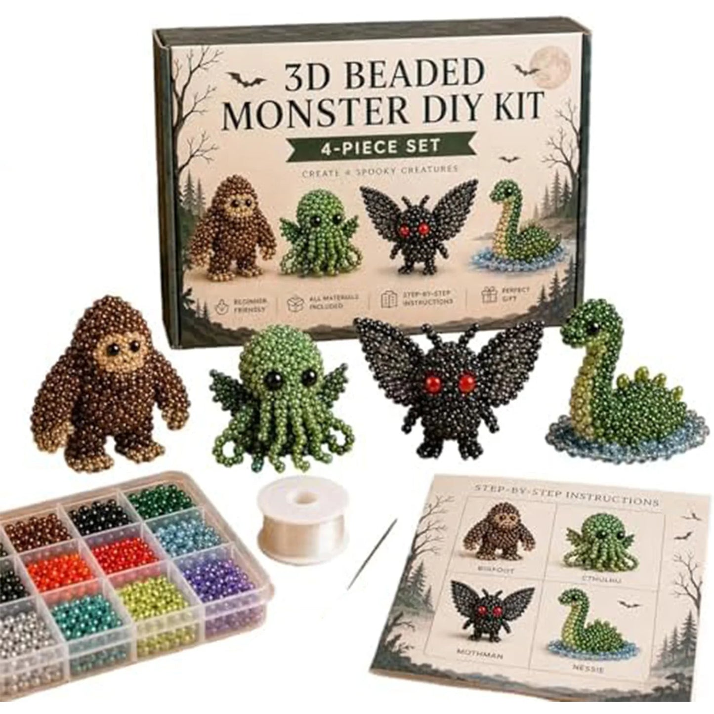 Tiny 3D Beaded Animal DIY Kit Cute Bird Beading Set