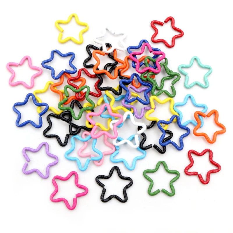 Colorful Mixed Alloy Split Jump Rings Lobster Clasp Eyelets Screw Pins Keychain DIY Jewelry Making Accessories Supplies
