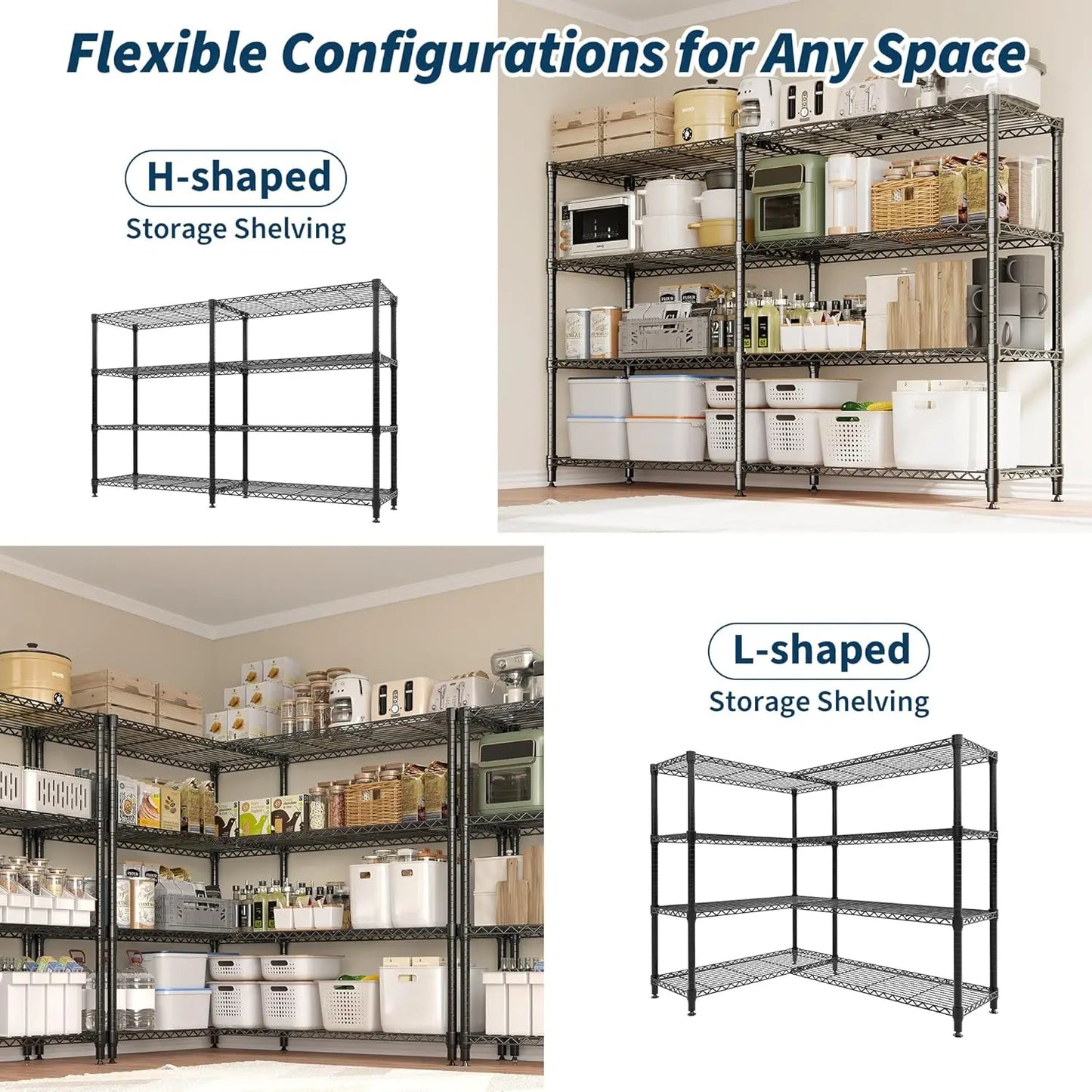 Twister.CK Heavy Duty Five-Tier Metal Shelving Unit