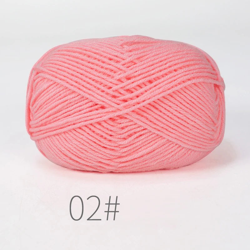 Milk Cotton Yarn Set 5Pcs For Crochet And Knitting