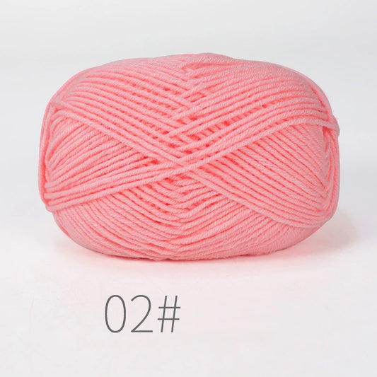 Milk Cotton Yarn Set 5Pcs For Crochet And Knitting