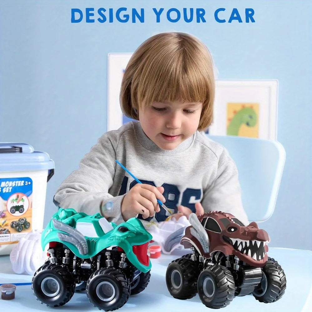 Joyfy Monster Car Build Paint Kit For Kids Craft Set