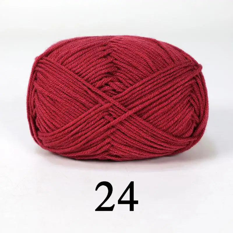 Milk Cotton Yarn Set 5Pcs For Crochet And Knitting