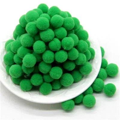 Assorted Fluffy Pom Poms For Craft Projects Or DIY Decor