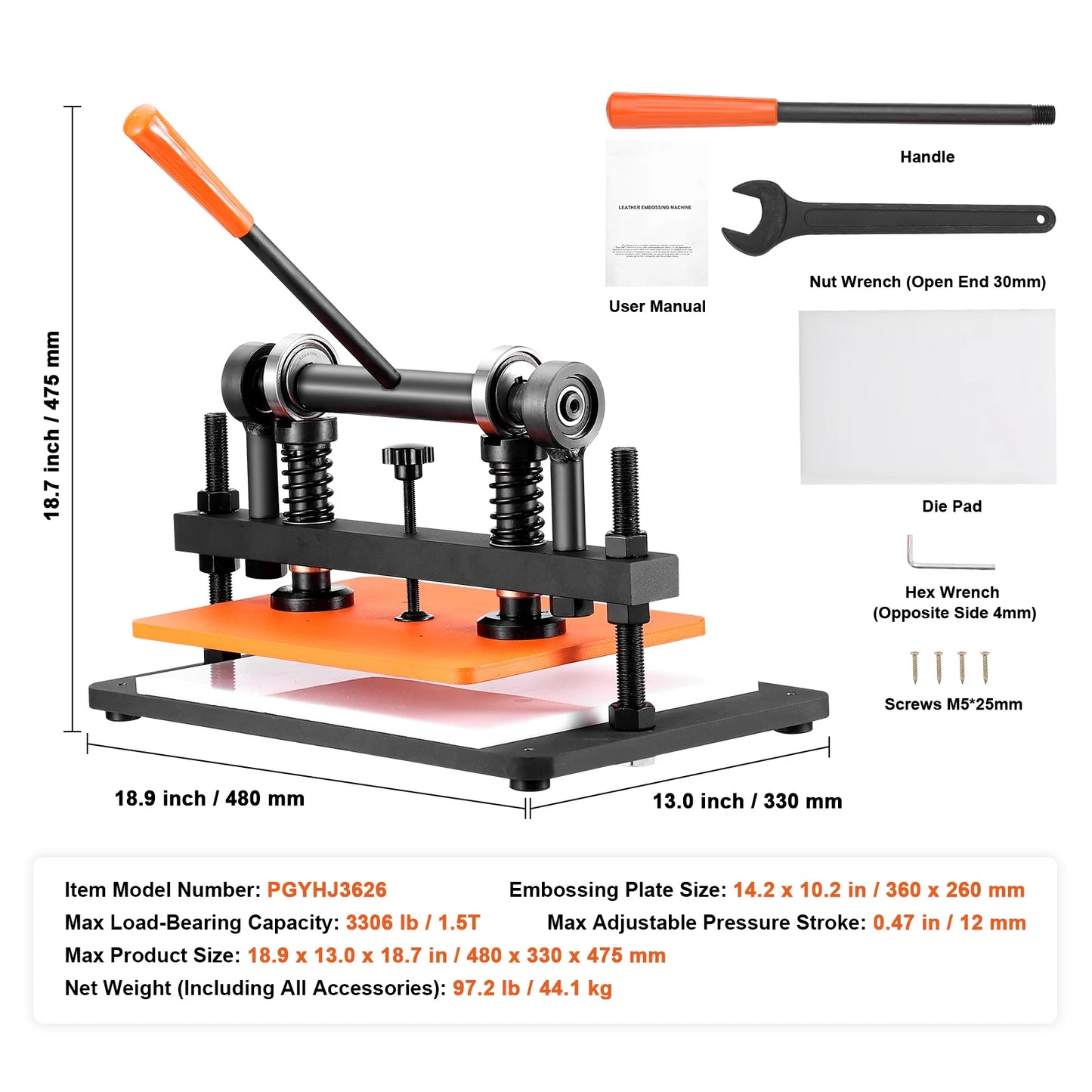SucceBuy Leather Cutting Machine With Embossing Plate Die Cutter