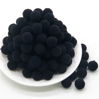 Assorted Fluffy Pom Poms For Craft Projects Or DIY Decor