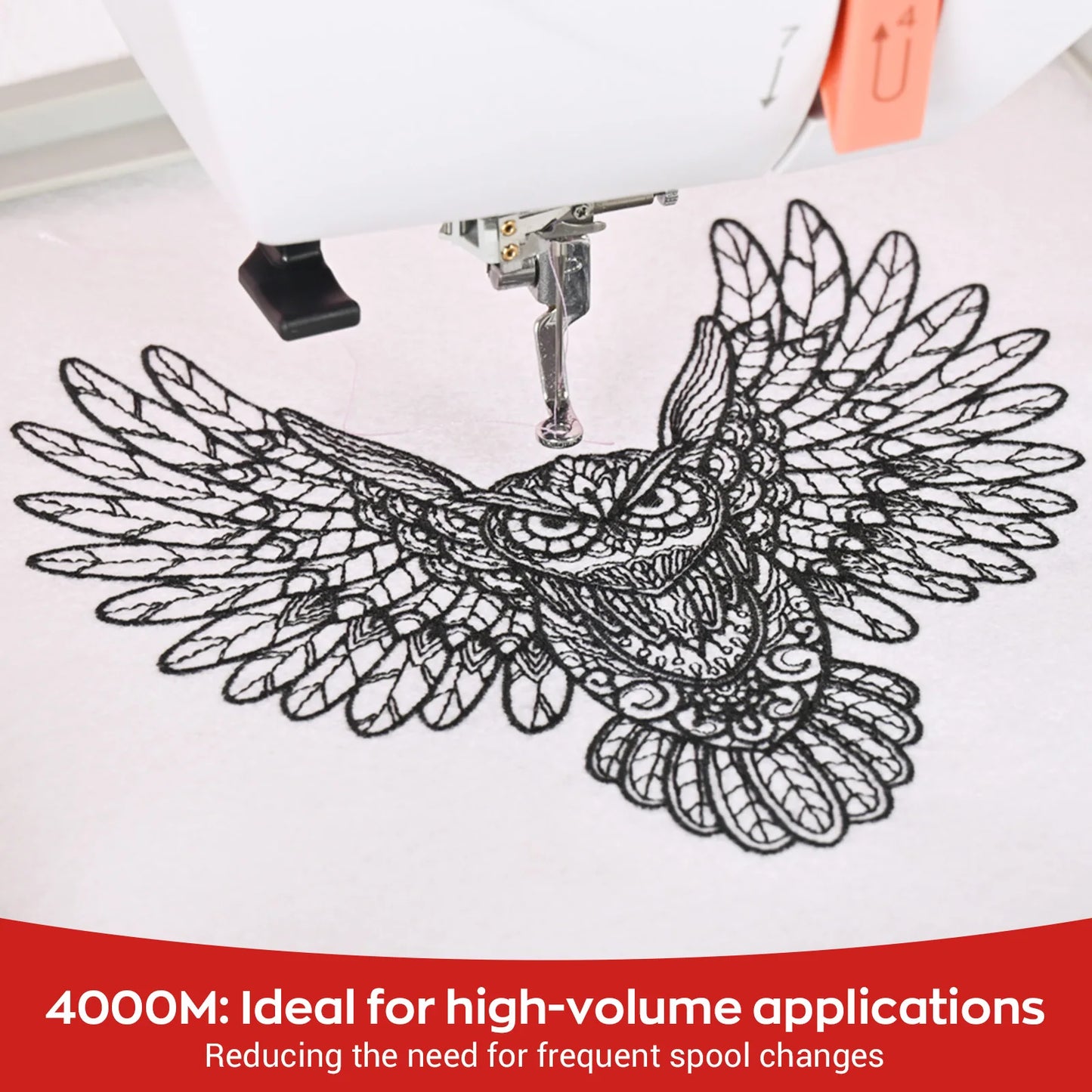 Embroidery Machine Thread 60 Colors 40WT (108D/2) Polyester Thread Kit Each Cone 4000M (4374Y)