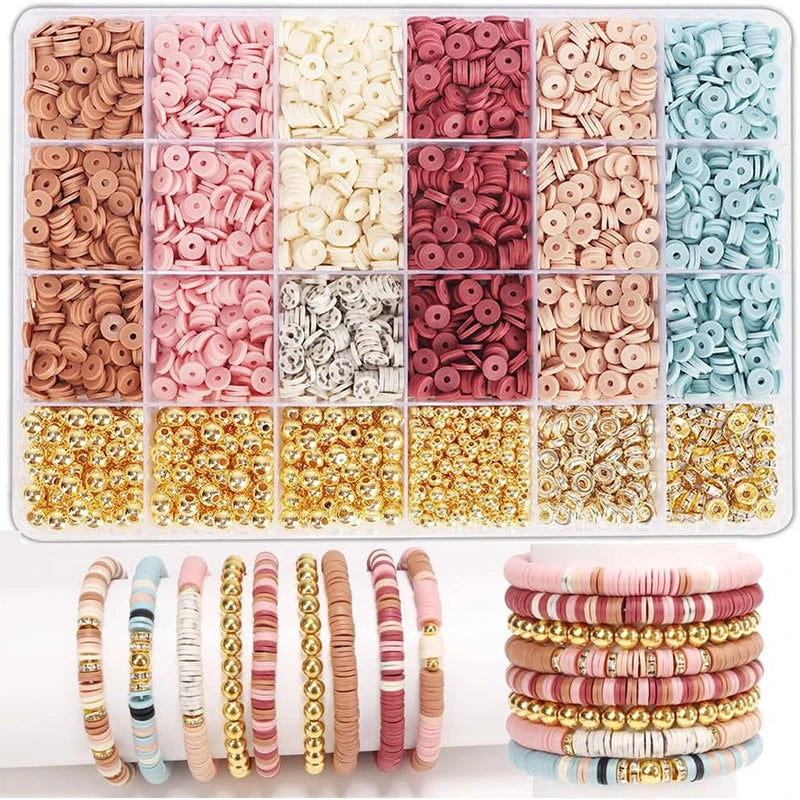 QIAO DIY Jewelry Clay Beads Bracelet Kit Alphabet Letters