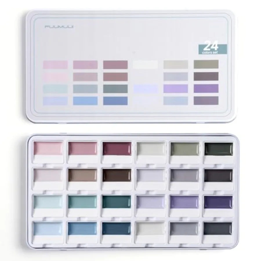 Opaque Semi-Moist Paint Set For Rich Pigments And Coverage
