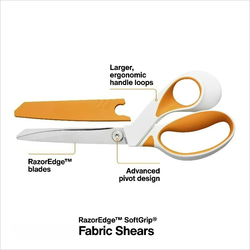 SoftGrip Ergonomic Fabric Scissors For Crisp Clean Cuts