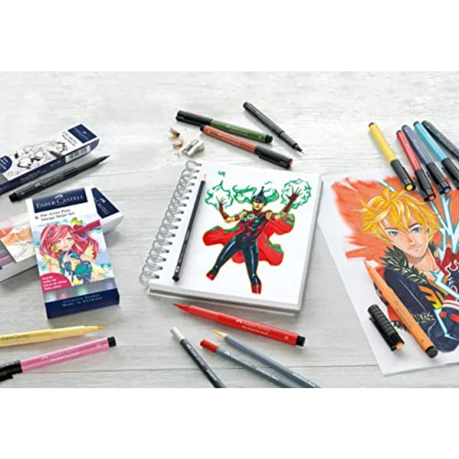 Comic Illustration Set for Superhero Drawing Kit with Pitt Pens