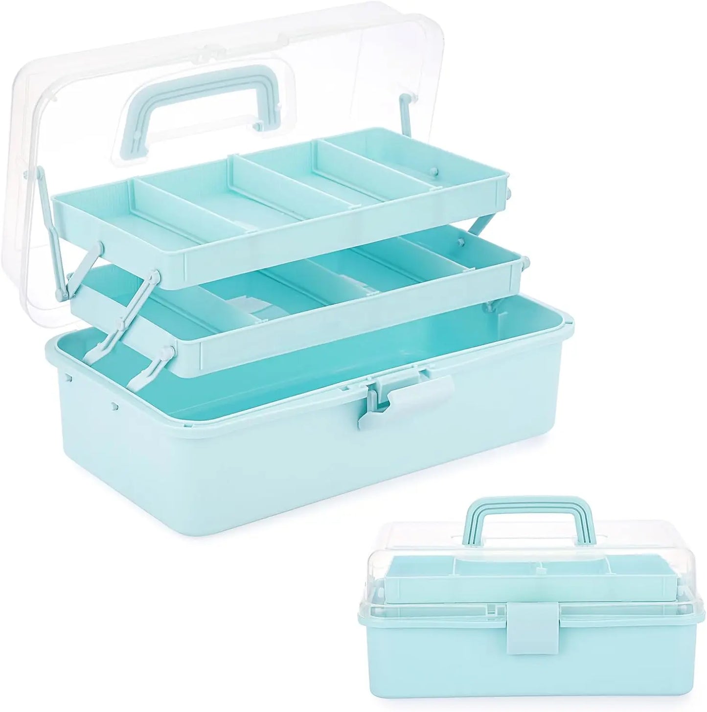 Three Layer Plastic Dividing Storage Box With Adjustable Spacers