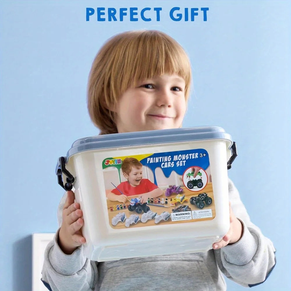 Joyfy Monster Car Build Paint Kit For Kids Craft Set