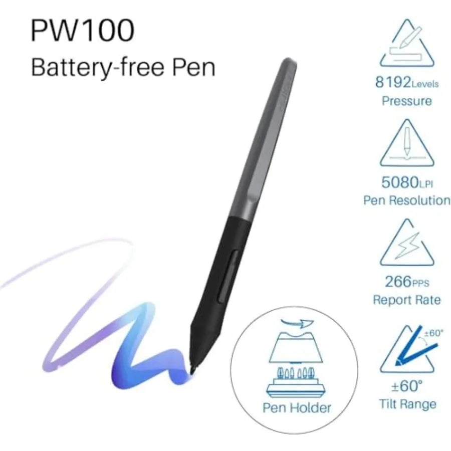 H950P Drawing Tablet With Palm Rejection Artist Glove