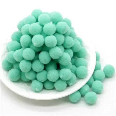 Assorted Fluffy Pom Poms For Craft Projects Or DIY Decor