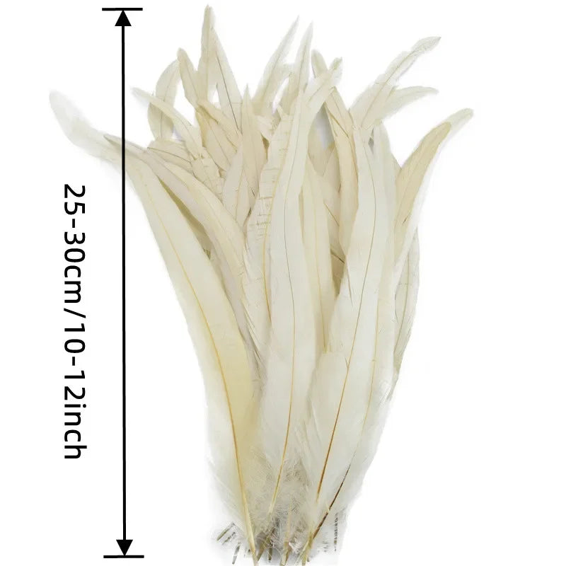 Rooster Feathers 100 Pieces Natural DIY Crafts Plumes For Weddings