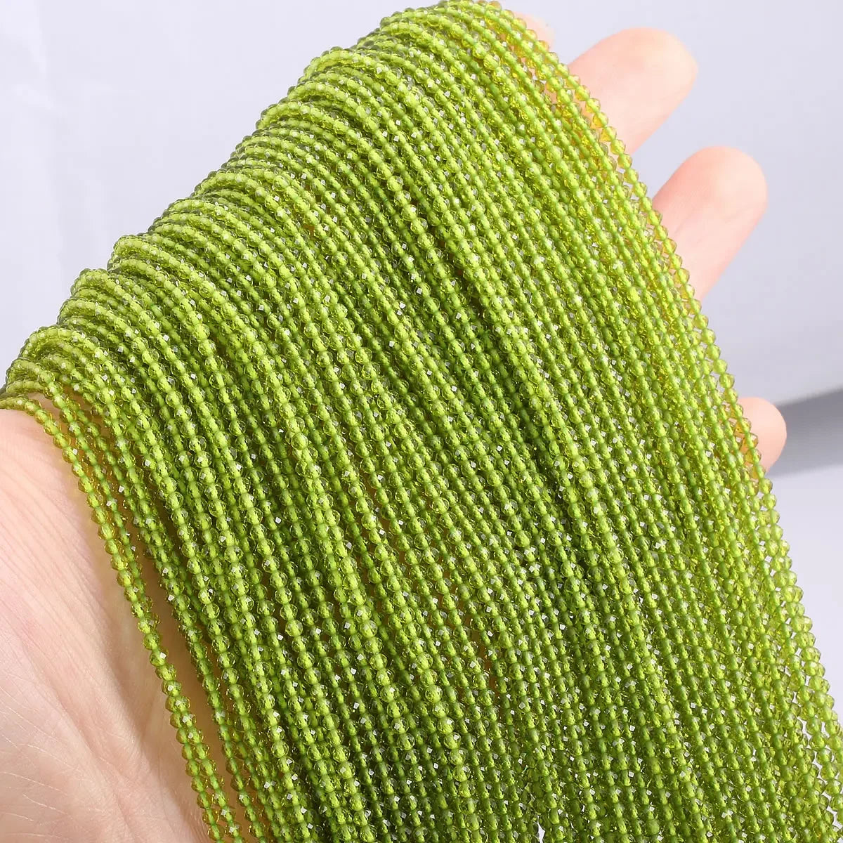 Beads 2mm Natural Semi-Precious Stones Spinel Dark Green Loose Bead for Women Jewelry Making DIY Bracelet Necklace 38cm
