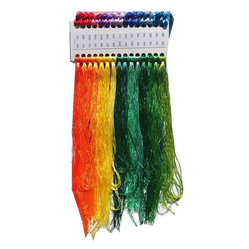 DREAMCREATE Silk Threads For Cross Stitch Matching DMC Floss