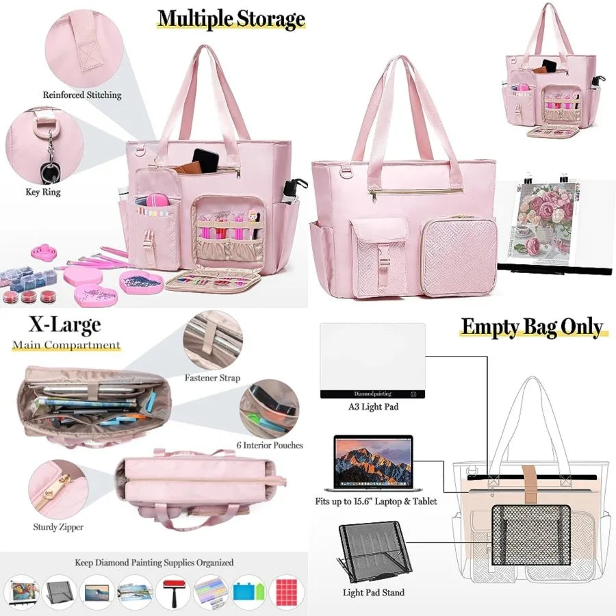 Premium Diamond Art Light Pad Carrying Bag With Safe Padding