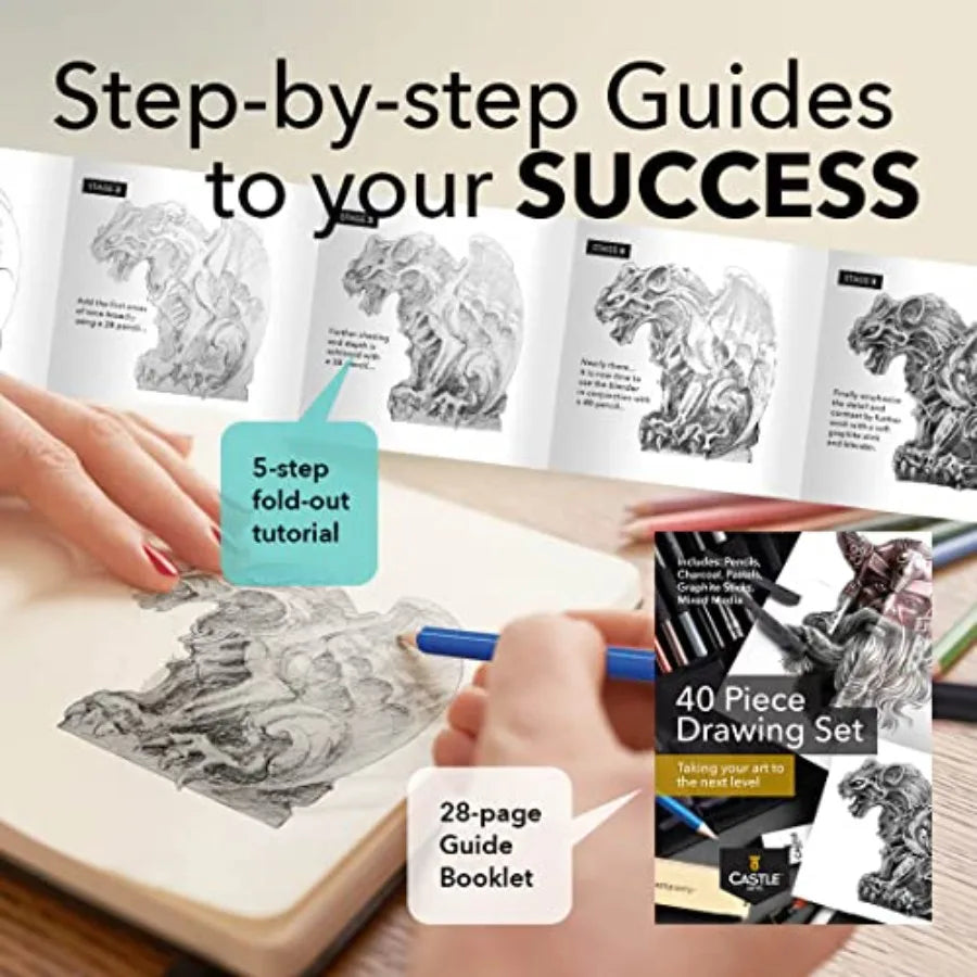 Premium Drawing And Sketching Set With Pencils Charcoal Graphite