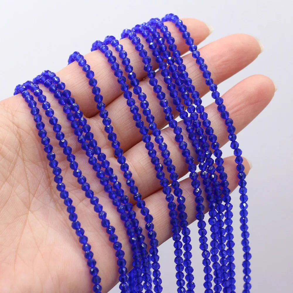 Beads 2mm Natural Semi-Precious Stones Spinel Dark Green Loose Bead for Women Jewelry Making DIY Bracelet Necklace 38cm