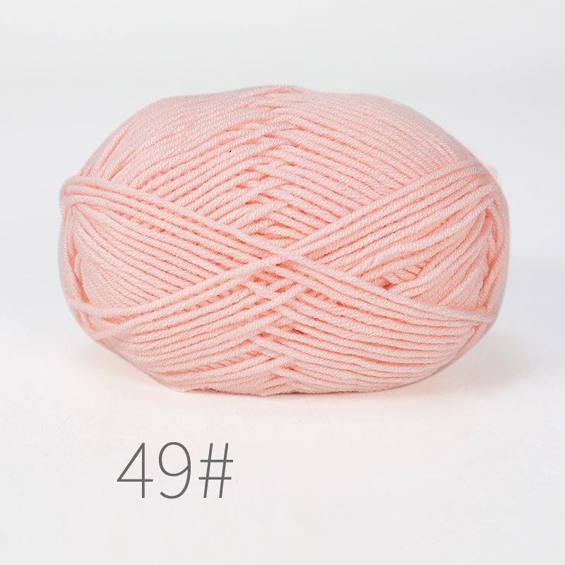 Milk Cotton Yarn Set 5Pcs For Crochet And Knitting