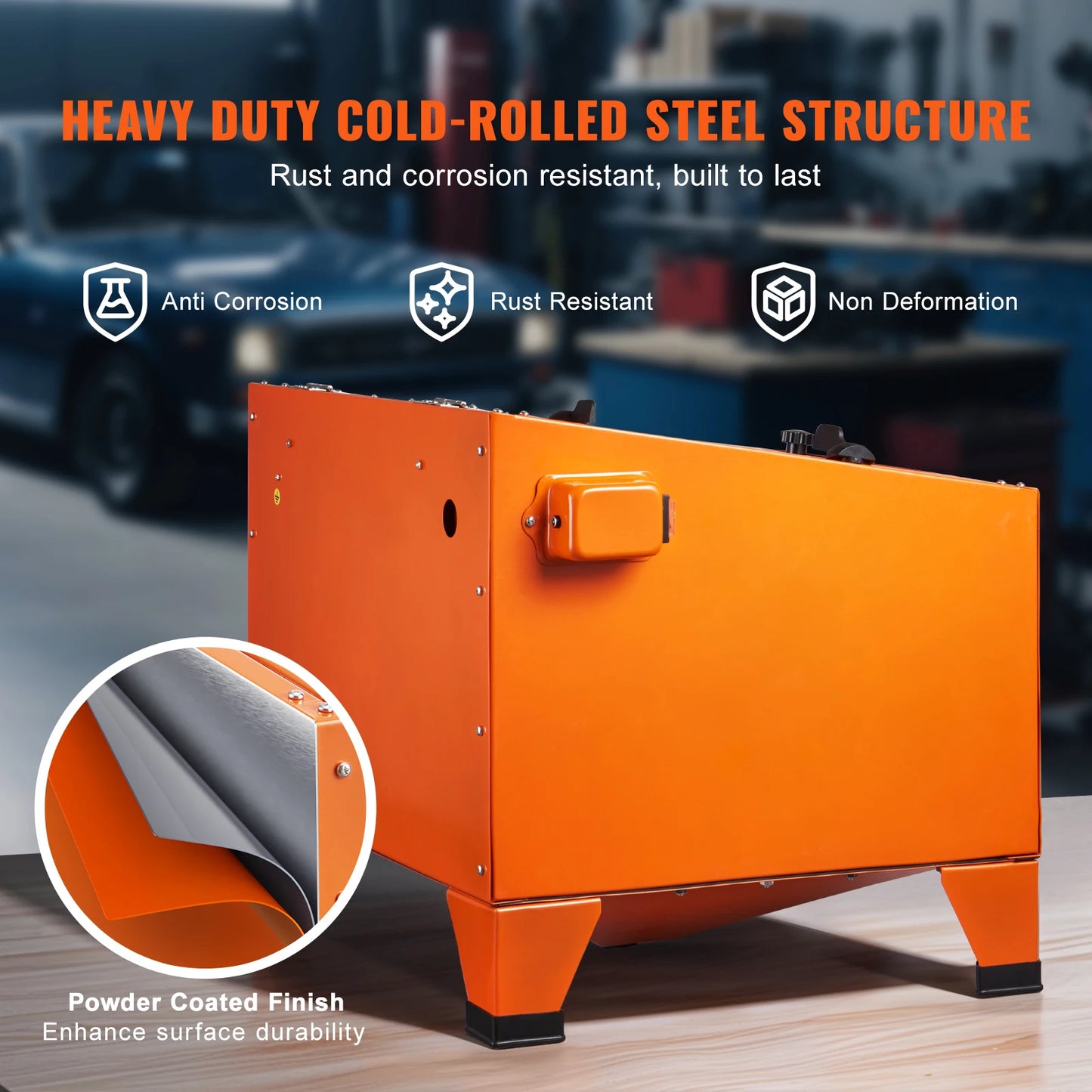 SucceBuy Portable Sandblasting Cabinet With Blasting Gun Nozzles