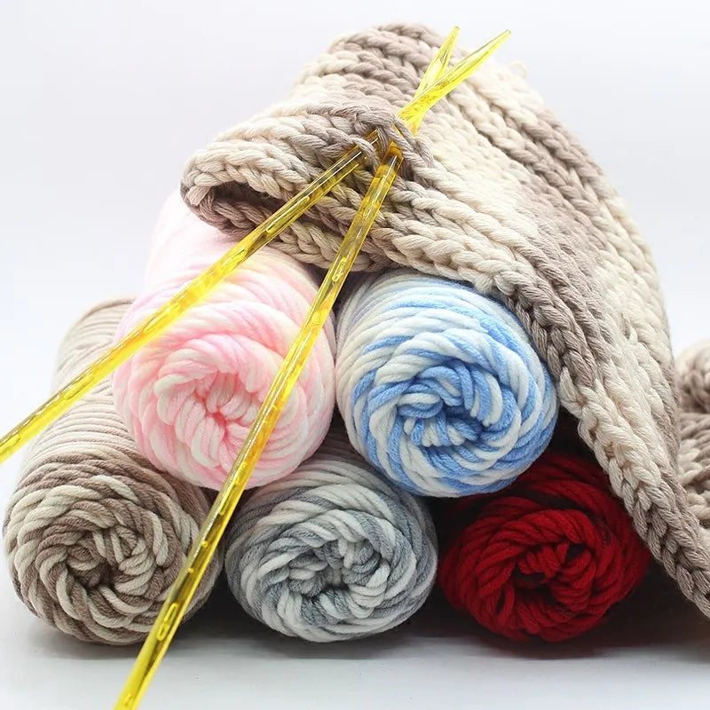 Cotton Acrylic Blended Yarn Light Worsted for Knitting Crochet