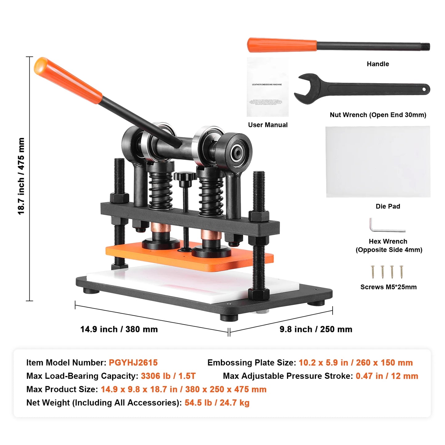 SucceBuy Leather Cutting Machine With Embossing Plate Die Cutter