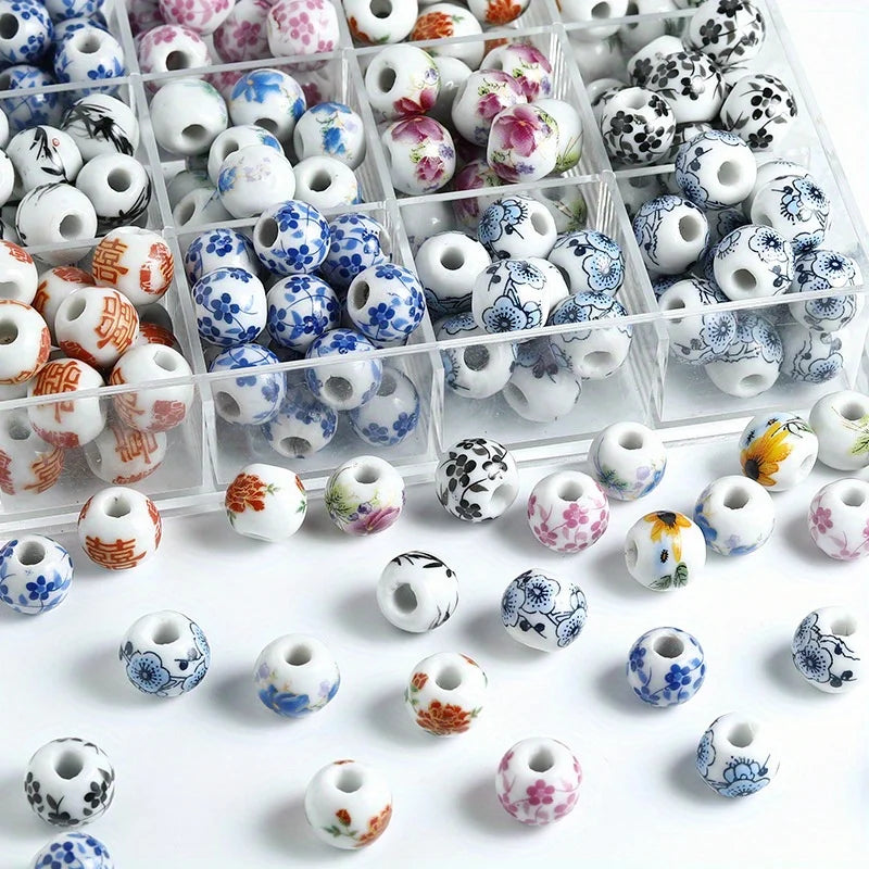 Back To Season 50Pcs Ceramic Beads For DIY Jewelry
