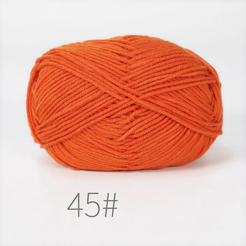 Milk Cotton Yarn Set 5Pcs For Crochet And Knitting