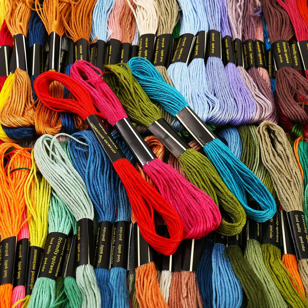 Mixed Colors Embroidery Thread Kit 100/200/447Pcs Cotton Floss Skeins